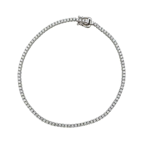 Bracelet Bracelet ligne diamants en or blanc. 58 Facettes 30693
