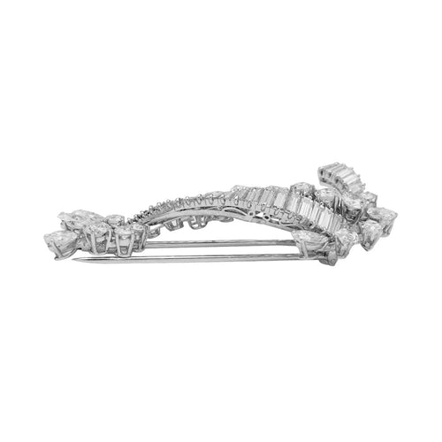Broche Broche Boucheron, "Plume", en platine et or blanc, diamants. 58 Facettes 29435