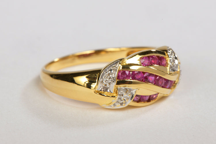 Bague 58 Bague Or jaune Rubis 58 Facettes 00188CN