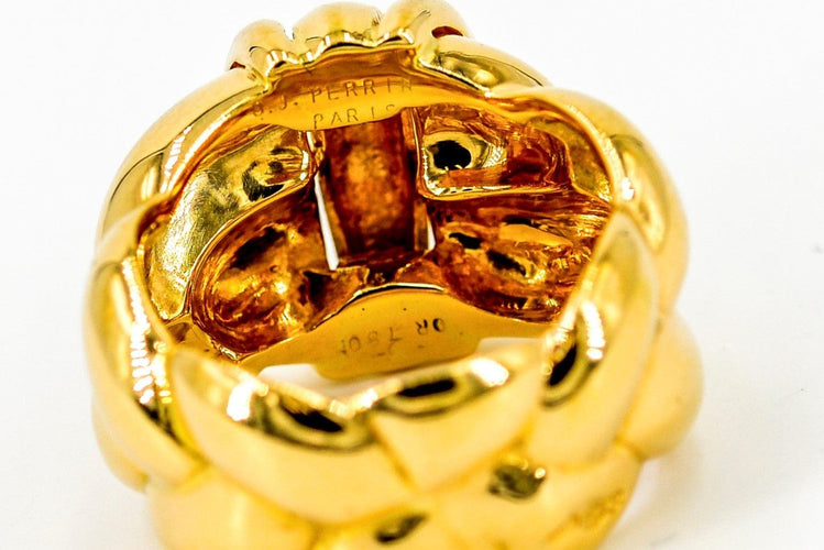 Bague OJ PERRIN bague tressée or jaune 58 Facettes 00059CN