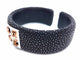 Bracelet Bracelet Manchette Or rose Galuchat 58 Facettes 05780CD