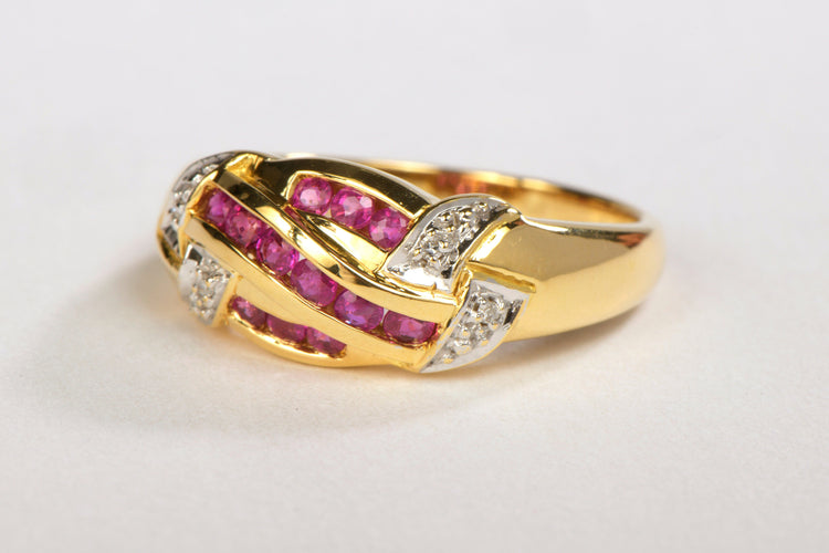 Bague 58 Bague Or jaune Rubis 58 Facettes 00188CN