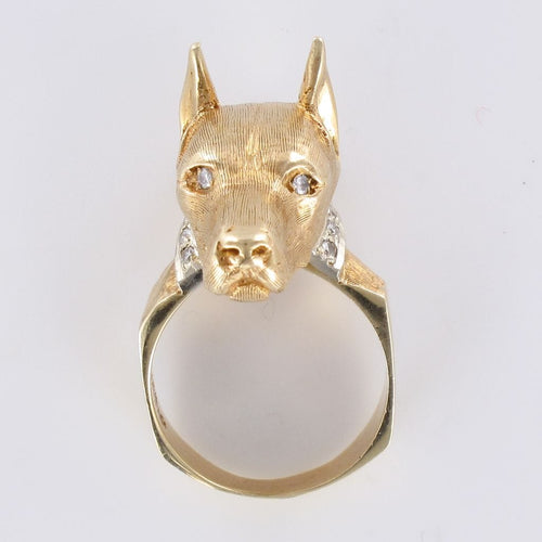 Bague 55 Bague chien et son collier diamants 58 Facettes 19-075-55