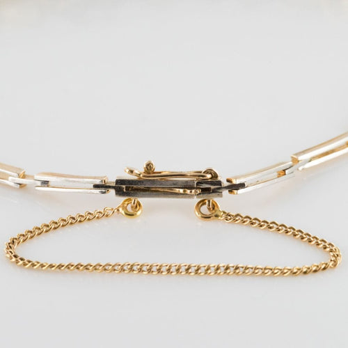 Bracelet Bracelet ancien ligne motif floral serti de diamants 58 Facettes 19-053