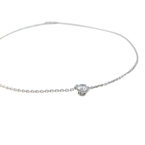 Collier Collier solitaire Cartier, diamant 0,85 carat en or blanc. 58 Facettes 30014