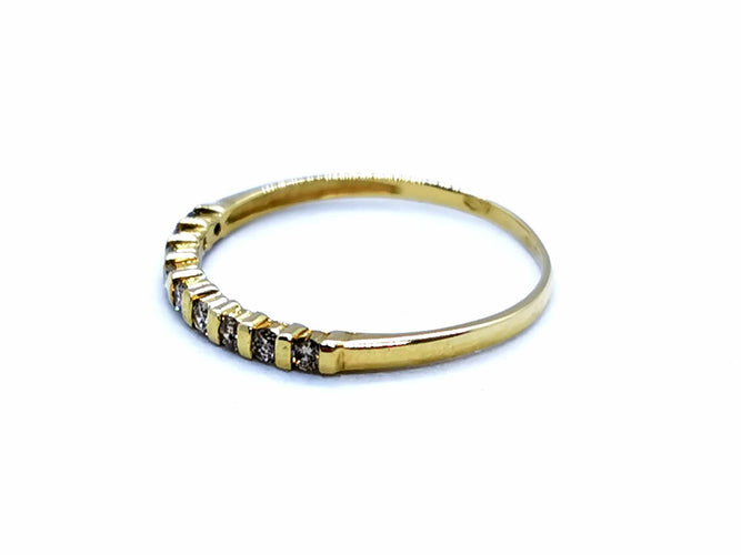 Bague 56 Bague Demie alliance Or jaune Diamant 58 Facettes 990020CD