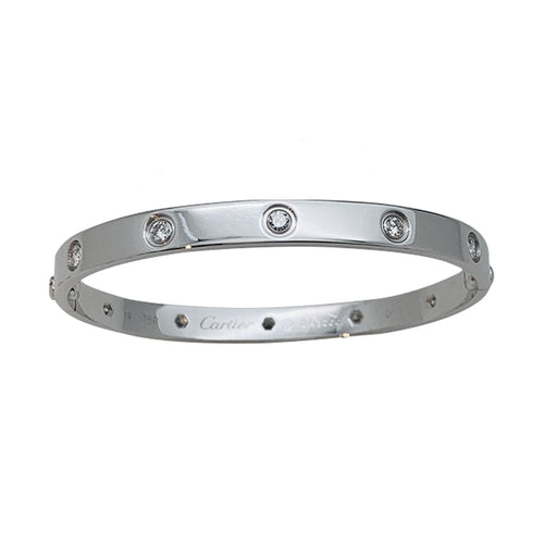 Bracelet Bracelet Cartier ,"Love", en or blanc et diamants. 58 Facettes 29997