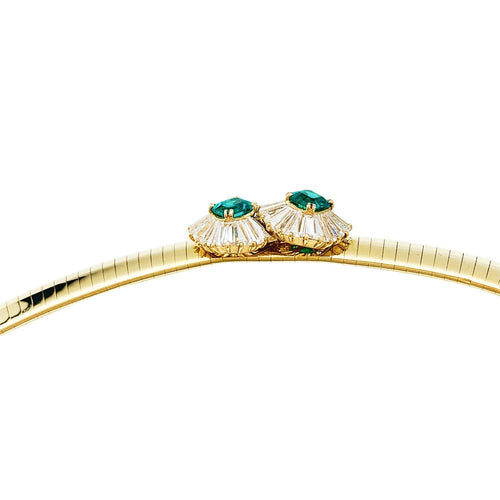Collier Collier Mauboussin en or jaune, diamants et émeraudes. 58 Facettes 30543