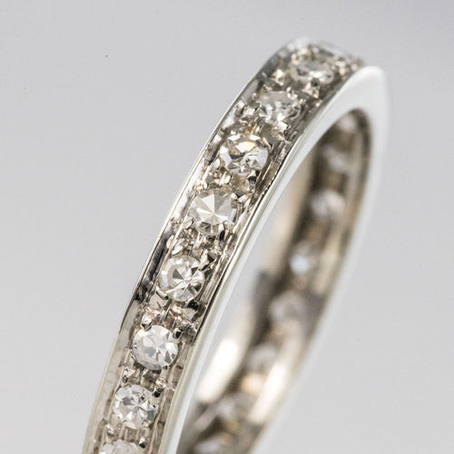 Bague 56 Alliance diamants ancienne 58 Facettes 20-177A