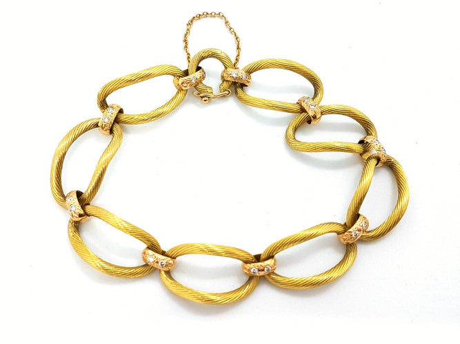 Bracelet Bracelet Or rose Diamant 58 Facettes 05478CD