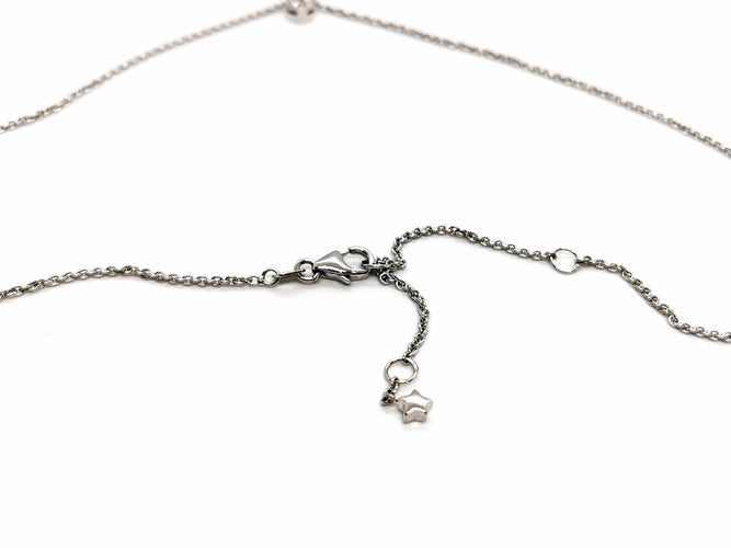 Collier Collier Chaîne + pendentif Or blanc Diamant 58 Facettes 1139156CN