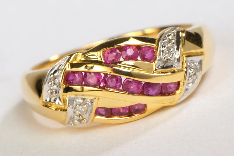 Bague 58 Bague Or jaune Rubis 58 Facettes 00188CN