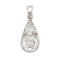 Pendentif Pendentif diamants en or rose et argent. 58 Facettes 30166