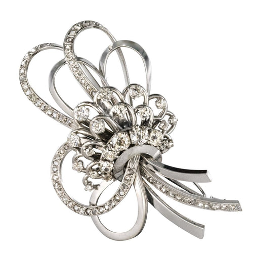 Broche Broche Pendentif diamants gerbe de fleurs 58 Facettes 16-147