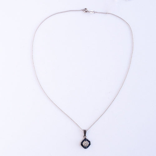 Pendentif Pendentif art déco diamants saphirs calibrés 58 Facettes 16-148