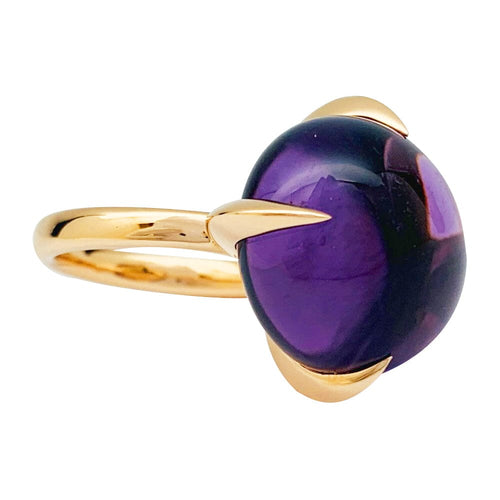 Bague 50 Bague Pomellato "Veleno" or rose et améthyste. 58 Facettes 30591