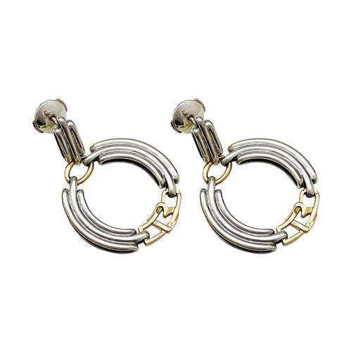 Boucles d'oreilles Boucles d'oreilles Boucheron en or jaune et argent. 58 Facettes 30415