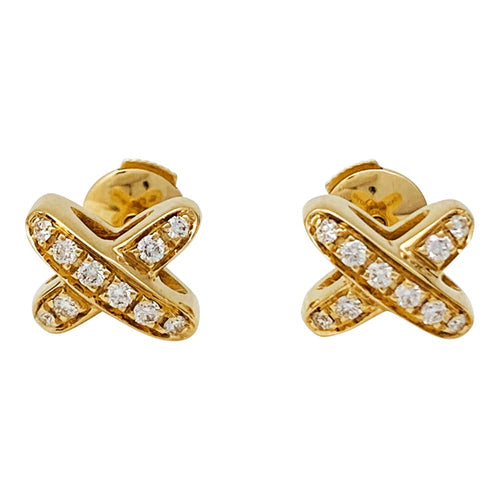 Boucles d'oreilles Boucles d'oreilles Chaumet, "Liens", or jaune et diamants. 58 Facettes 30603