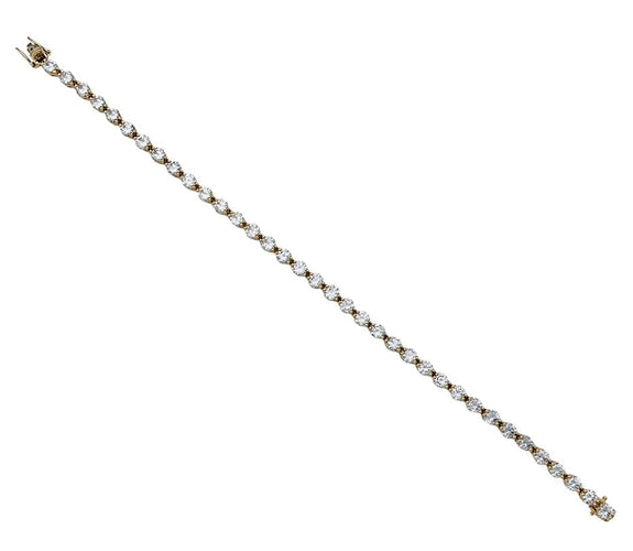 Bracelet Bracelet ligne diamants en or jaune. 58 Facettes 29996