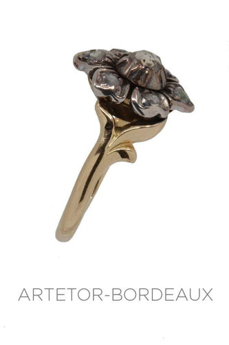 Bague 56 Bague fleur ancienne 58 Facettes 35451