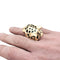 Bague 64 Bague Cartier modèle "Panthère" en or jaune, péridots, laque, onyx. 58 Facettes 29819-1