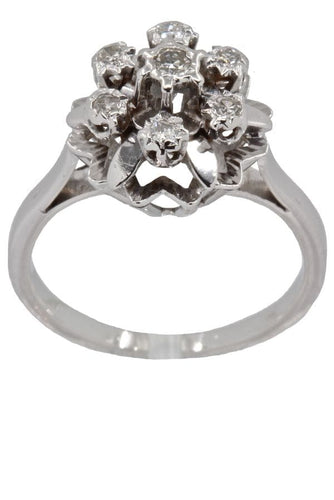 Bague Bague fleur années 50' 58 Facettes 038121