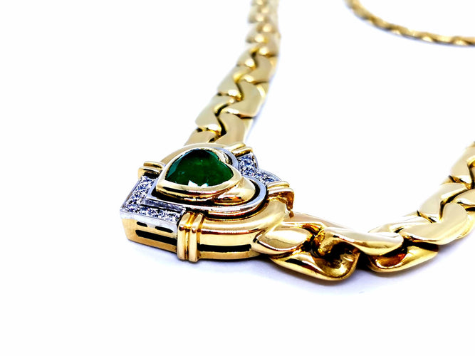 Collier Collier Or jaune Emeraude 58 Facettes 990441CN