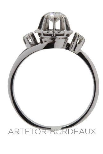 Bague 53 Bague diamants style solitaire 58 Facettes 30841