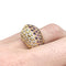 Bague 51 Bague Poiray en or jaune pavée de diamants et saphirs roses. 58 Facettes 29851