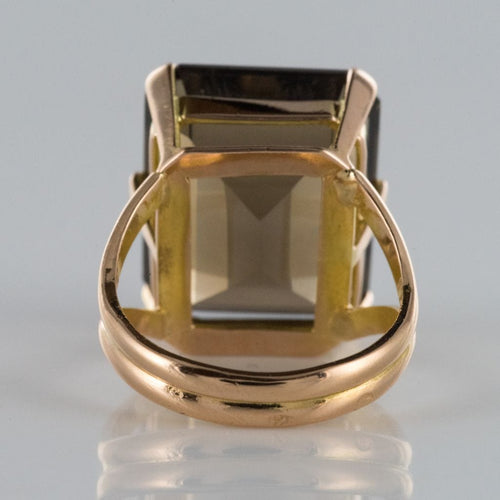 Bague 50 Bague vintage quartz fumé 58 Facettes 18-282A-50