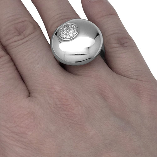 Bague 53 Bague or blanc et diamants. 58 Facettes 21801