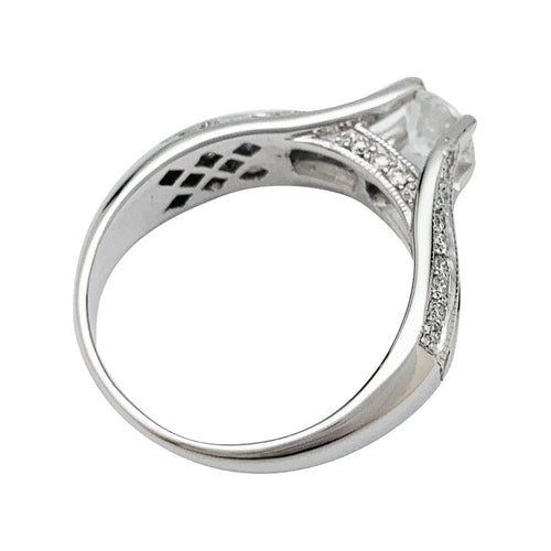 Bague 57 Bague diamant 0,70 carat en or blanc. 58 Facettes 30445