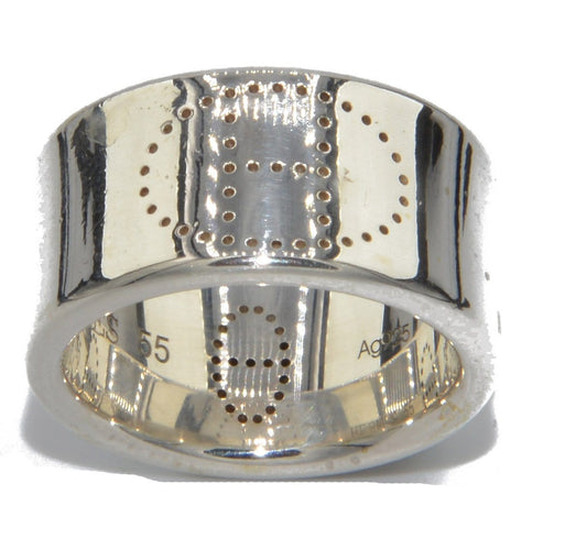 Bague Bague Hermès argent Eclipse ruban 58 Facettes