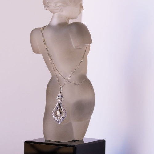 Pendentif Pendentif ancien diamants et perles 58 Facettes 05-103-1728427