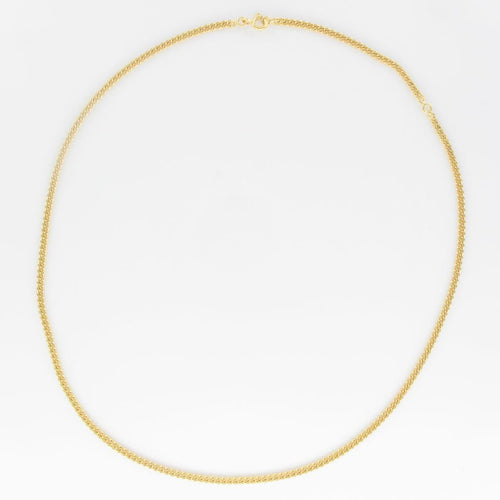 Collier Chaine or gourmette limée 58 Facettes 14-256