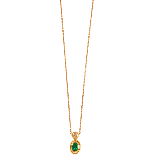 Collier Collier pendentif Emeraude Diamant 58 Facettes EL2-04