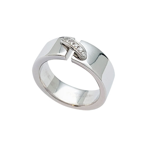 Bague 50 Bague Chaumet "Liens" en or blanc et diamants. 58 Facettes 30191