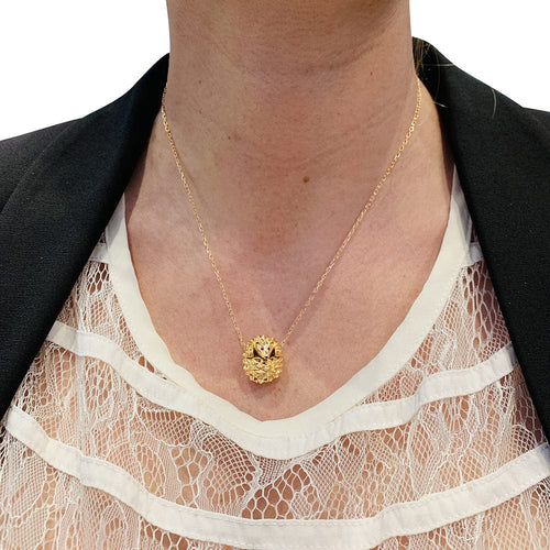 Collier Collier Boucheron, "Hans, le Hérisson" en or rose, rubis et diamant noir. 58 Facettes 30248