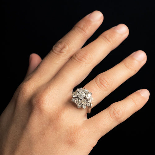 Bague 54 Bague rétro diamants bouquet 58 Facettes 20-196-51