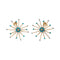 Boucles d'oreilles Boucles d'oreilles en or rose "Feux d'artifices", turquoises et diamants. 58 Facettes 22603