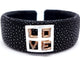 Bracelet Bracelet Manchette Or rose Galuchat 58 Facettes 05780CD