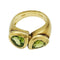 Bague 52 Bague toi et moi en or jaune et péridots. 58 Facettes 30392