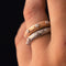 Bague 54 Bague or blanc satiné diamants 58 Facettes ANSETAB-54