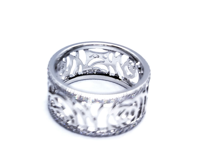 Bague 51 Chanel Bague Camélia Or blanc Diamant 58 Facettes 912047CN