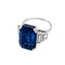 Bague 51 Bague saphir et diamants, monture platine. 58 Facettes 30225
