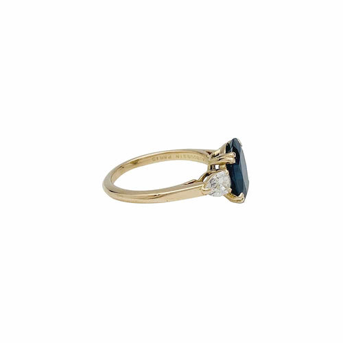 Bague 55 Bague Mauboussin saphir 3.44 cts et diamants. 58 Facettes 30158
