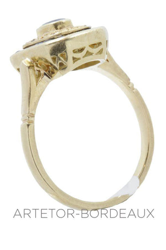 Bague 58 Bague saphirs et diamants 58 Facettes 29001