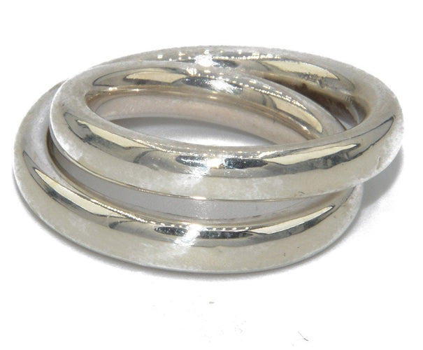 Bague Bague de la maison Hermès collection Vertige en argent 58 Facettes 0