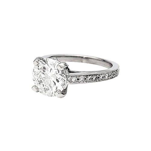 Bague 49 Bague solitaire diamant 2,02 carats en platine. 58 Facettes 30455