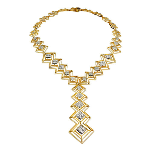 Collier Collier cravate Ilias Lalaounis en or jaune et diamants. 58 Facettes 27956